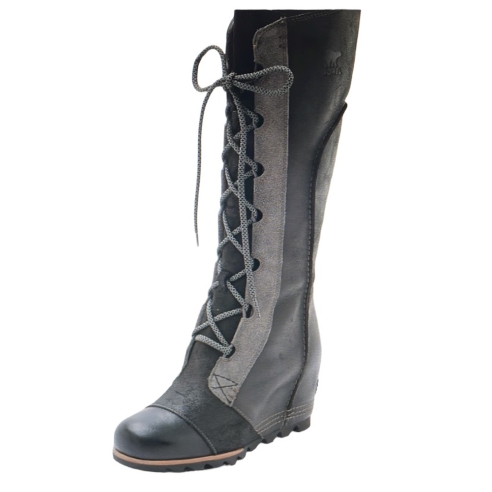 RARE Cate The Great Sorel Distressed Waterproof Wedge Platform Boots Size 7.5